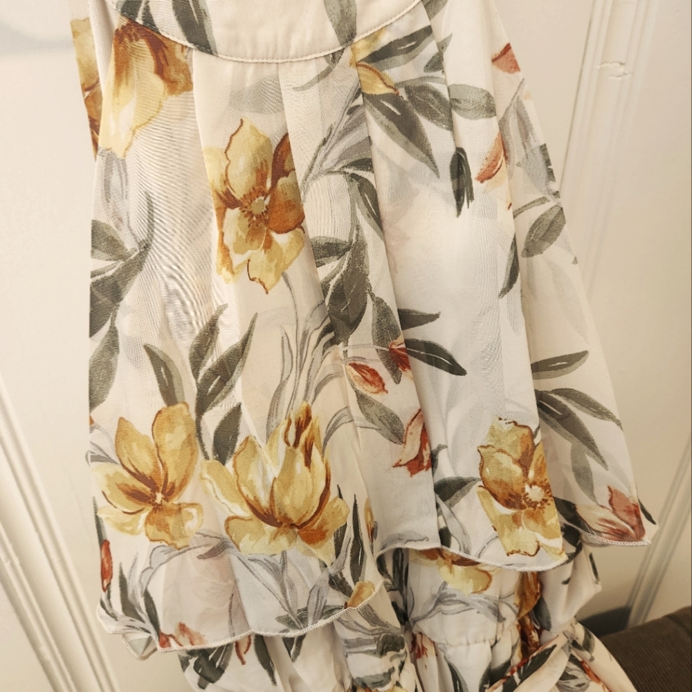 Beautiful Dress...worn once!  chiffon material, draped, cool and comfortable.